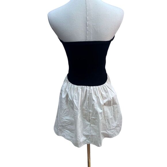 NWOT Keliki Hawaii Women's Strapless Black and White Bubble Hem Mini Dress S - Picture 2 of 6